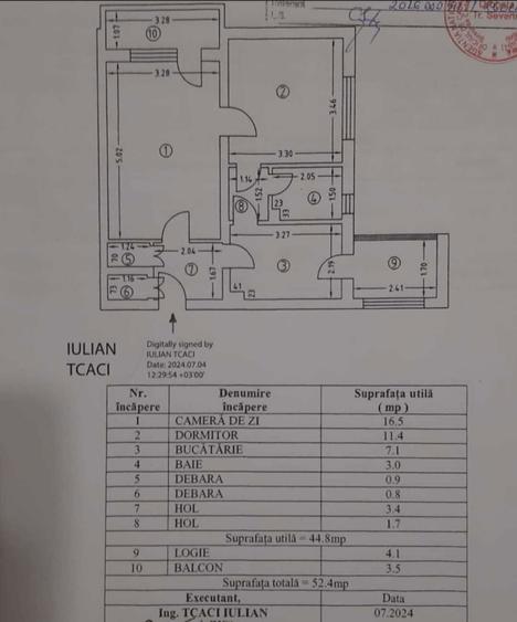 Vand apartament 2 camere, Str Crisan, Et 1, stradal. - 1