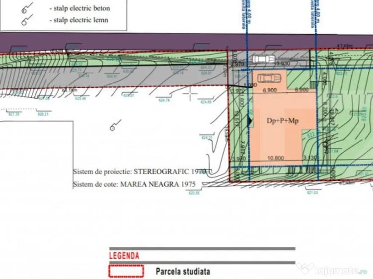 Proiect in autorizare (PUD), casa individuala cu teren 1375 - 1
