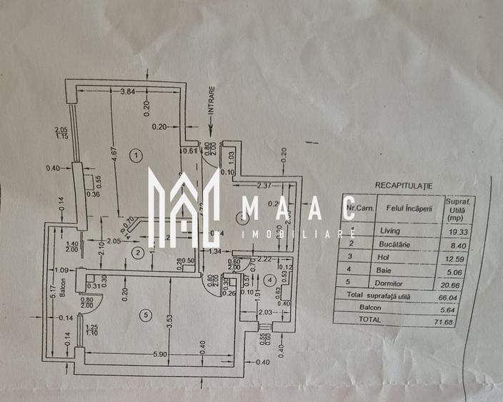 Apartament Etaj 2  | 71.68 mp | Centru | Vedere Parc Mircea cel Batran - 12