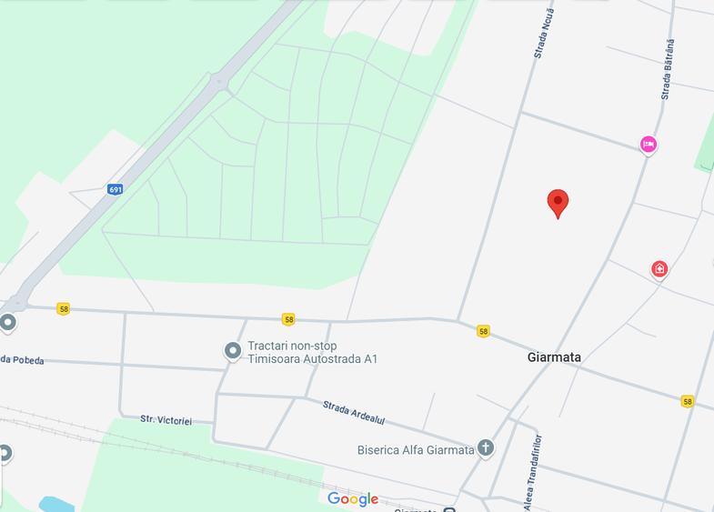 Teren intravilan, 1968 mp, Giarmata, între str. Nouă și str. Bătrână, comision 0 - 2