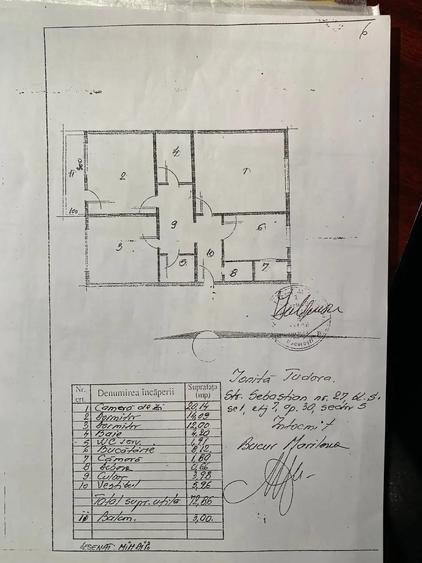 3 camere 13 septembrie sebastian bloc din 1990 hol H - 10