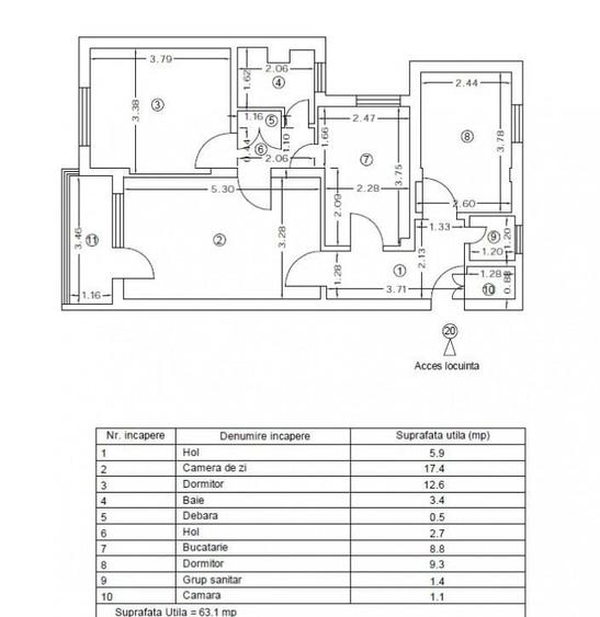 Vand apartament 3 camere central Mall Tomis - 1