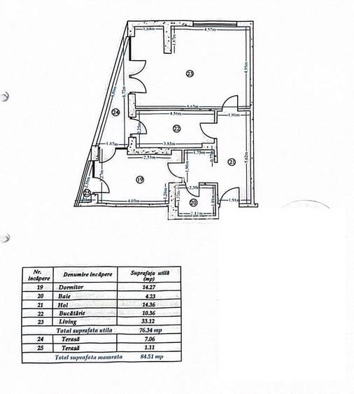 Apartament cu 2 camere semidecomandat, mobilat în Băneasa