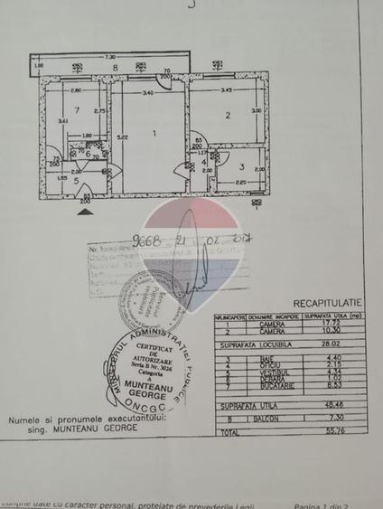 Apartament cu 2 camere decomandat în Veteranilor