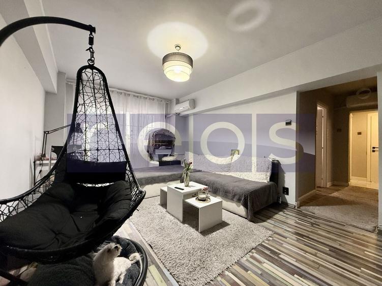 Apartament cu 3 camere semidecomandat, mobilat în Titan