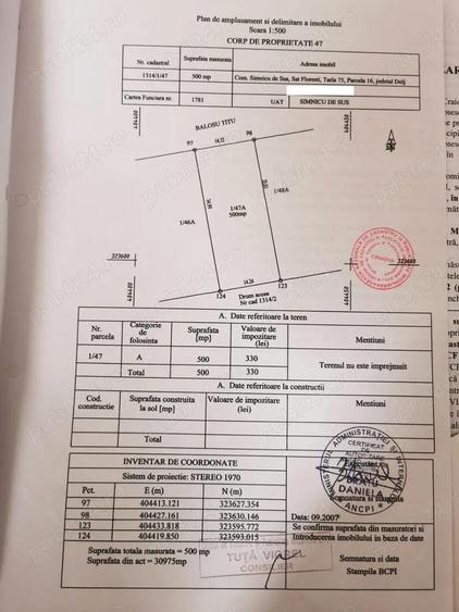 Vand teren intravilan 500mp Simnicu de Sus, sat Floresti - 3