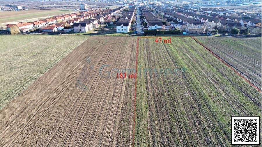 Teren 8632 mp pentru dezvoltare cartier rezidential de case noi, Orizont, Paleu - 1