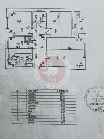 Nerva Traian | 3 camere | 77mp | Decomandat | B12434 - 8