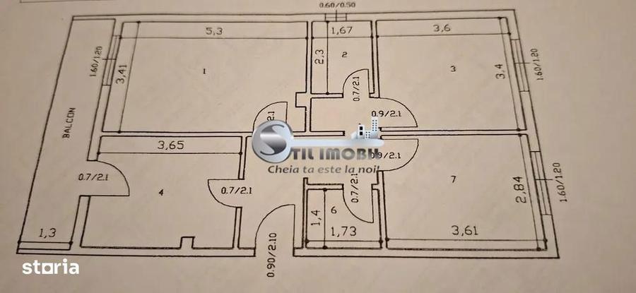 Apartament 3 camere decomandat, 2 bai, 74 mp, zona Belvedere Biseric - 1