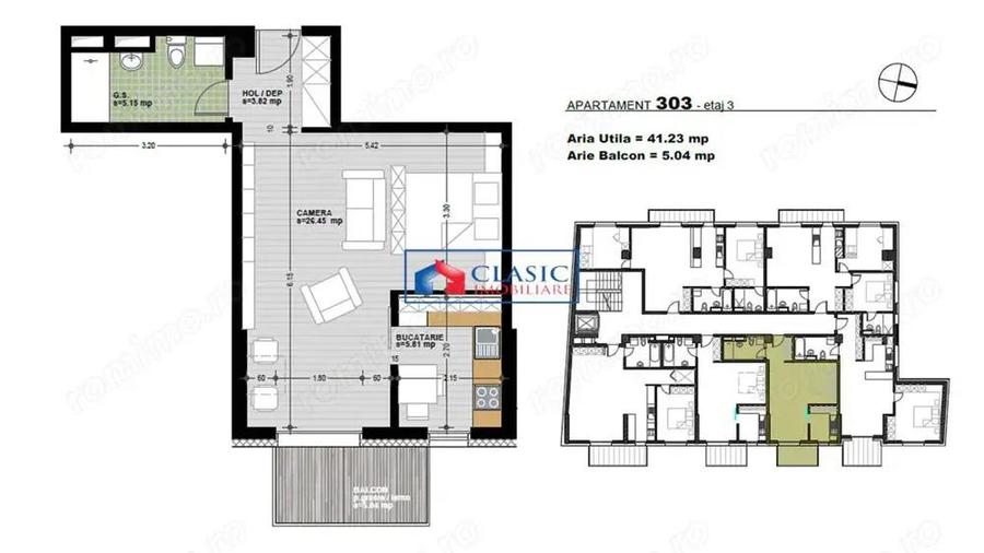 Vanzare apartament tip studio, ansamblu rezidential nou, zona Marasti, strada Dorobantilor - 2