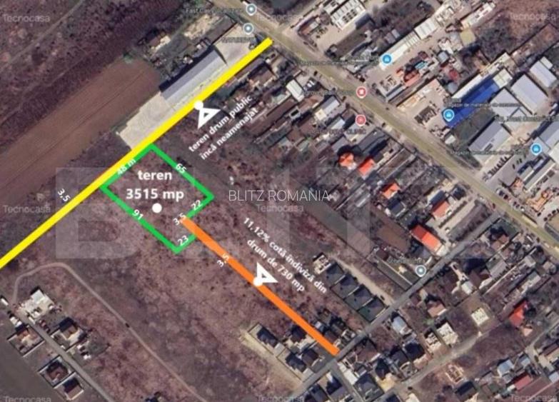 Teren intravilan, 3515 mp, zona Crevedia