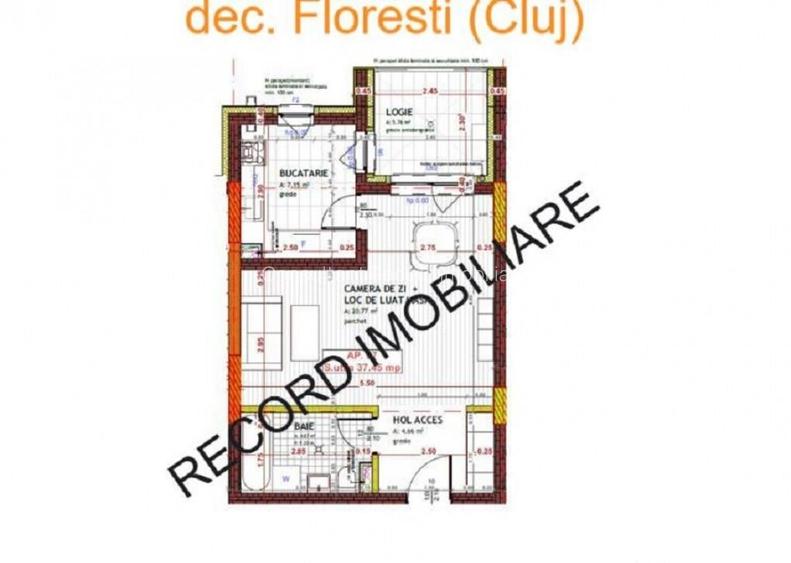 Apartament 1 camera 37 mp, logie 6 mp, lift Floresti
