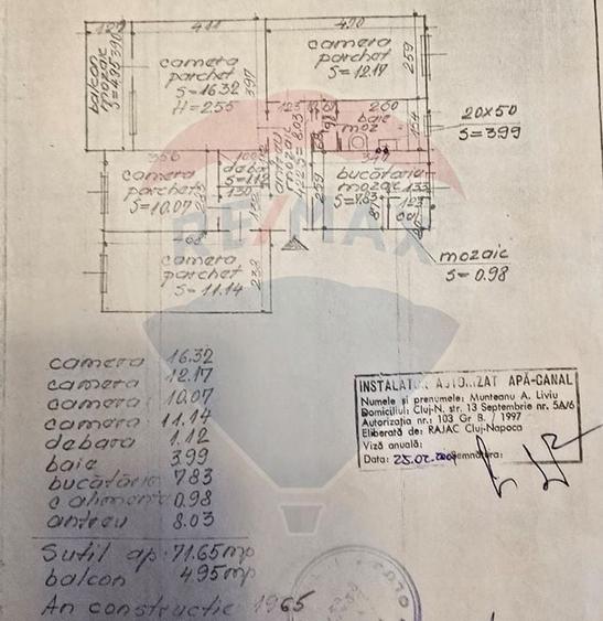 4 camere, str. Unirii, Gheorgheni, et 1, decomandat, sud, comision 0 - 4