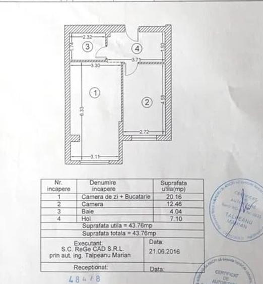 Apartament cu 2 camere semidecomandat, mobilat în Theodor Pallady