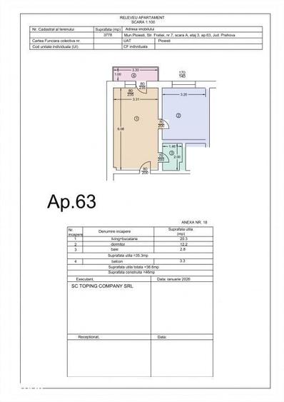Apartament cu 2 camere în Rudului