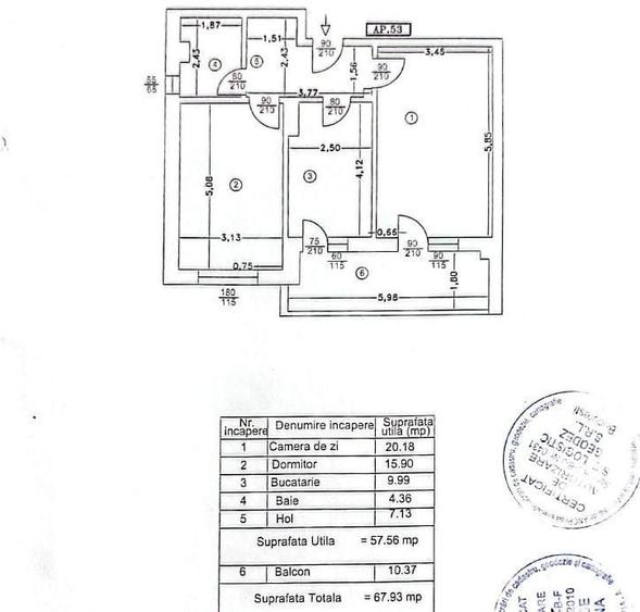 Apartament cu 2 camere în Sud