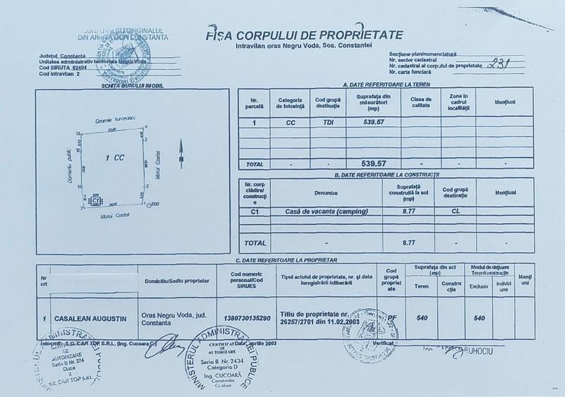 Teren intravilan central, 540 mp, Negru-Voda, jud. Constanta - 1