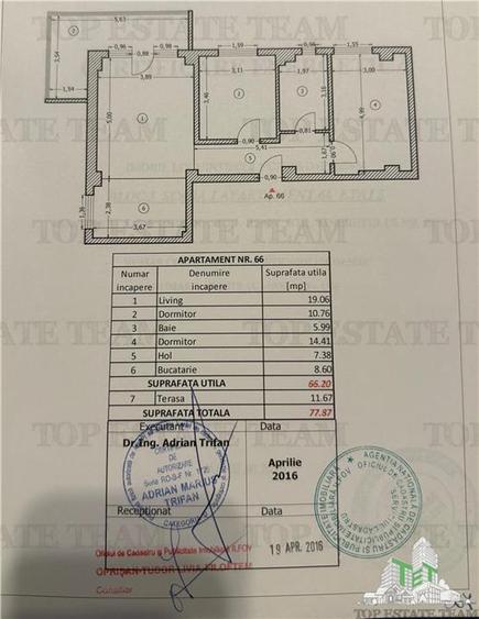Apartament 3 camere mobilat modern | suprafata totala 78mp - 6
