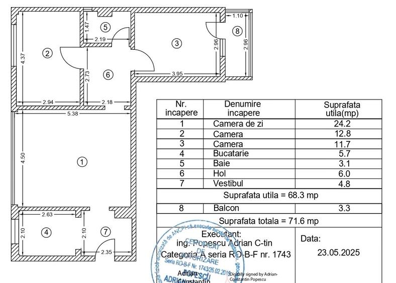 Apartament 3 camere, 72 mp – metrou Valea Ialomiței, centrala proprie, mobilat - 20