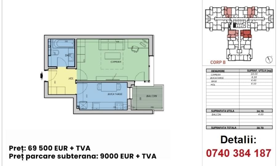 Garsonieră decomandată - Metrou Berceni 300metri - Acte gata - 6