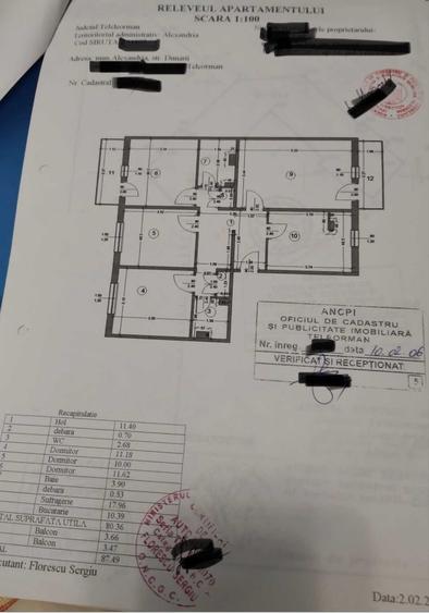 Apartament cu 4 camere decomandat în Central