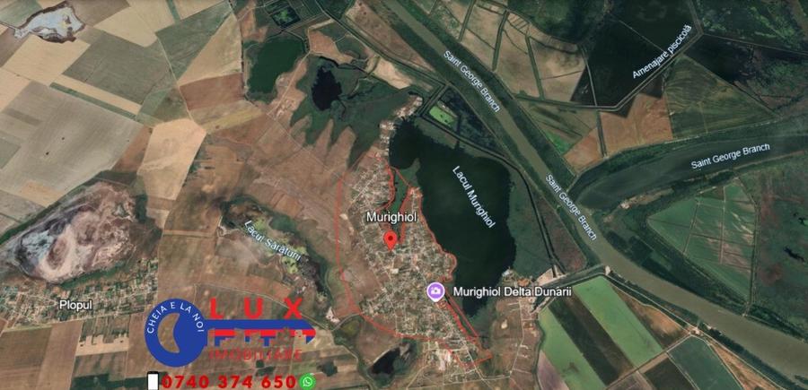 ID 7889 Teren cu poten?ial turistic in Murighiol 1.100 mp - 1