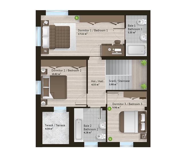 CUIB 3, LIZIERA DE LAC, FAZA 1 — CASA TA LÂNGĂ LAC, LA 20 DE MINUTE DE PALLADY - 12