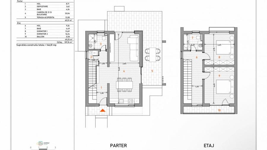 *Vila Bucium-Visan* - 650mp teren - *toate utilitatile* - 3
