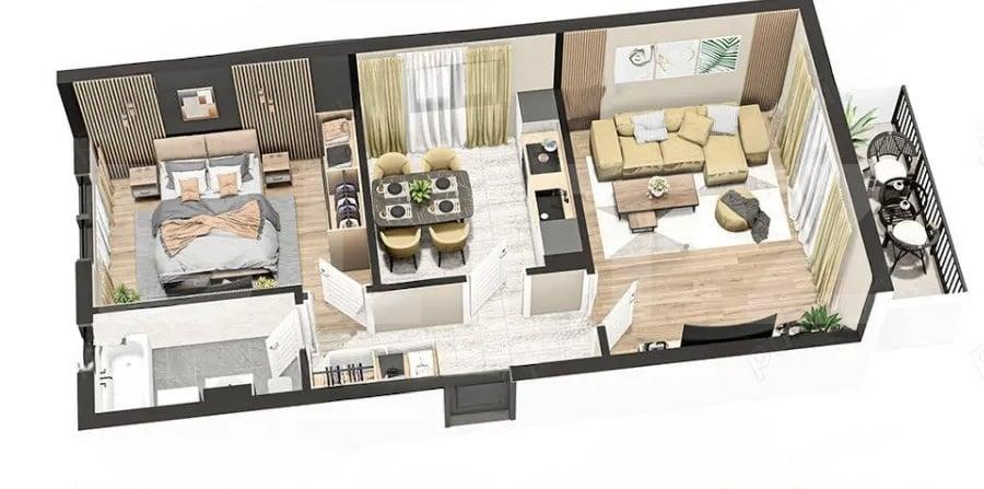 Apartament cu 2 camere, decomandat in Sanpetru Residence - 1