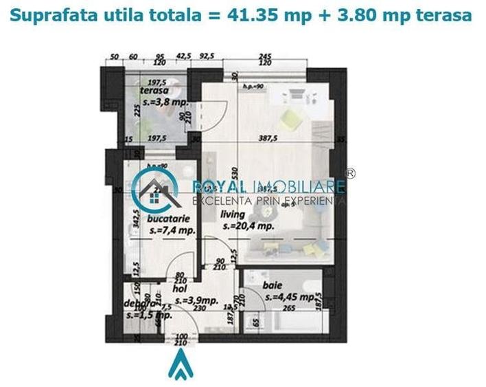 Garsonieră decomandată în Ultracentral