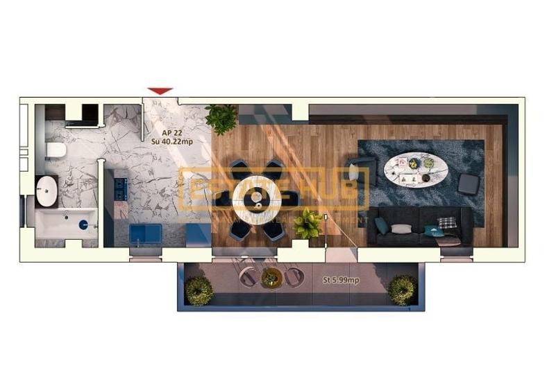 Apartament nou 1 camera | Str Dorobantilor | Comision 0% - 7