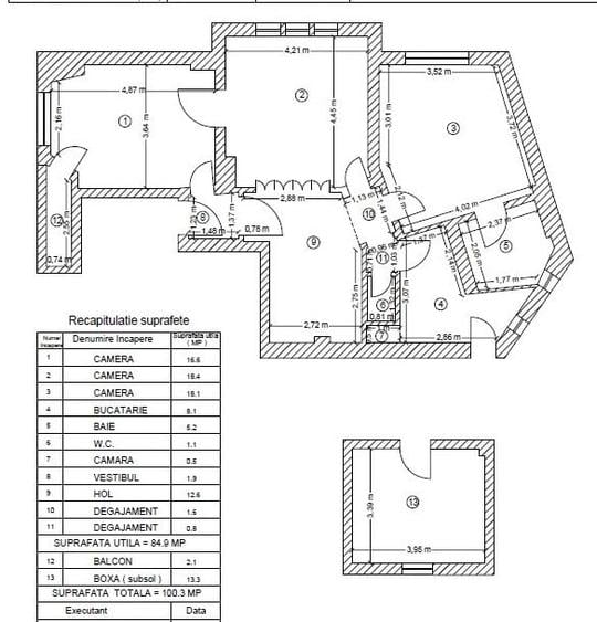 Vanzare apartament 3 camere, zona  Piata Sf. Stefan, etaj 1, comision 0% - 10