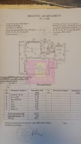 Apartament cu 2 camere decomandat în Dorobanți