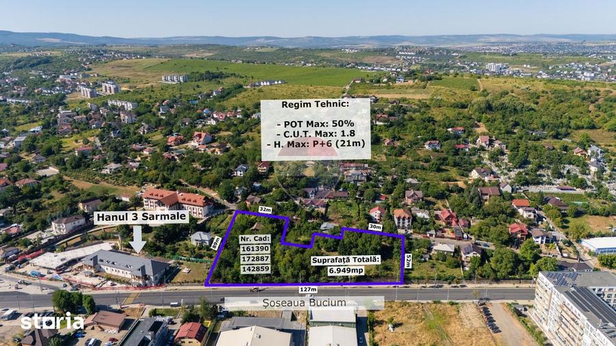 Teren de 6949 mp, în Bucium