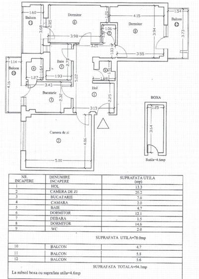 ULTRACENTRAL - apartament 3 camere, 2balcoane - 145000 euro - 4