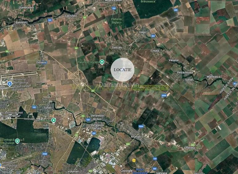 Afumati, Ilfov, 13.3 ha teren de vanzare