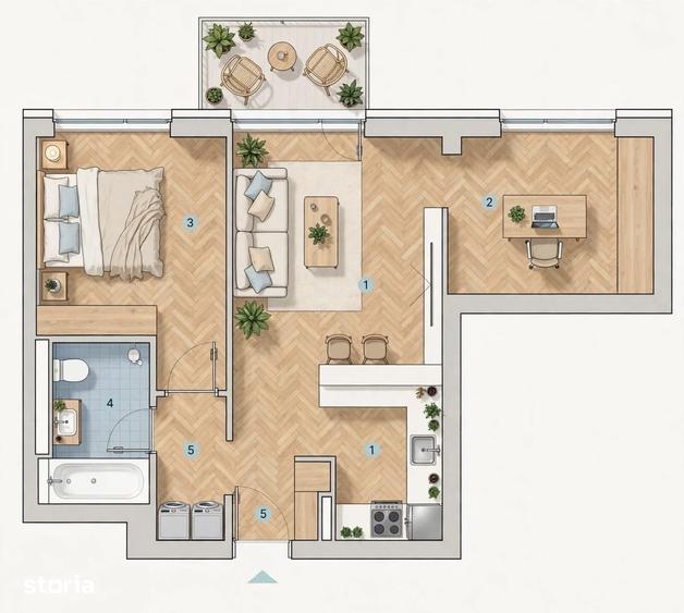 Apartament cu 3 camere în Baza 3 — fotografia 1