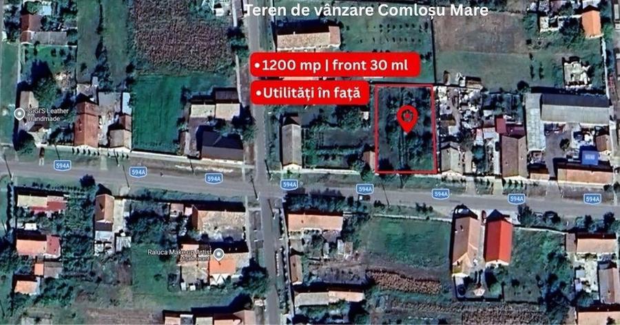 Teren de vanzare - 1200 mp, front 30 ML - 2