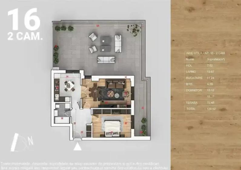 2 Camere Mobilat Utilat terasa 76 mp  nZeb Panouri Fotovoltaice - 4