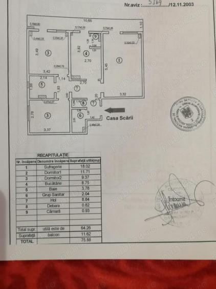 Vand apartament 3 camere, Gala?i, Micro 18 - 6