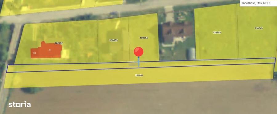 Loturi de teren intravilan in suprafata de 715 mp respectiv 1800 mp, T - 2