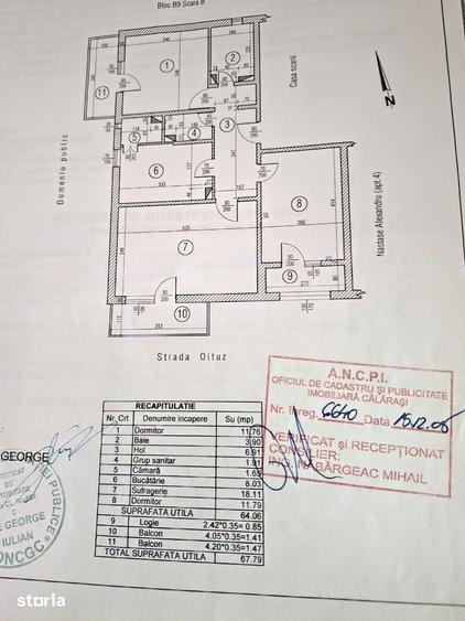 Apartament cu 3 camere în Central