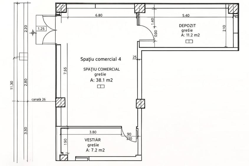 Spațiu comercial open space 61 mp, bloc nou, Borhanci - 1