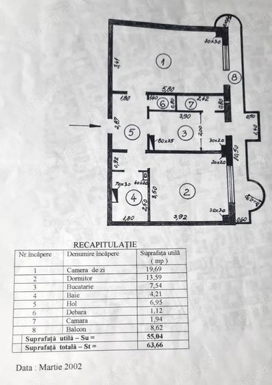 Apartament spatios, 2 camere decomandate, etaj 1, zona Piata Centrala - 6