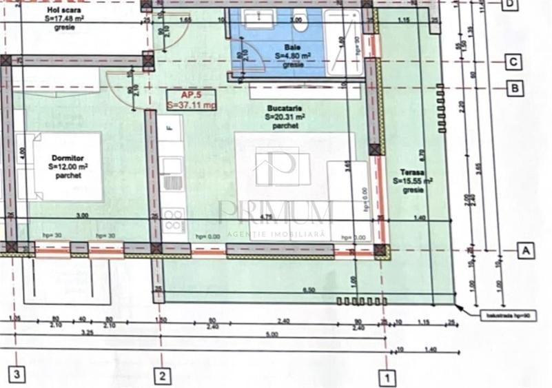 BRAYTIM - 2 Camere - Etajul 1 - Terasa 16mp - 5