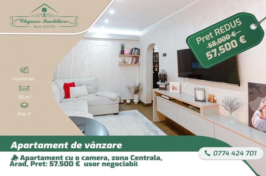 Apartament cu o camera, zona Centrala , Arad - 6
