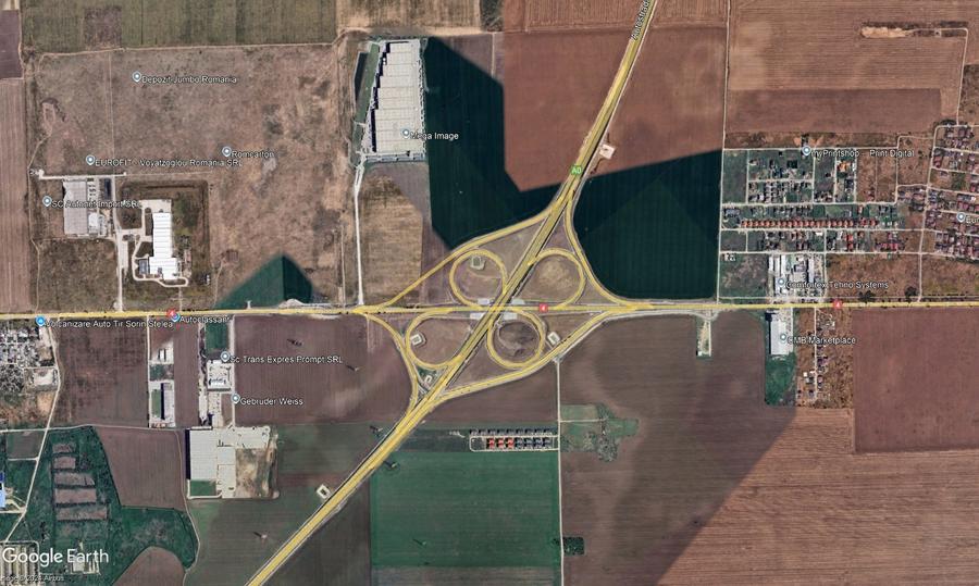 Soseaua Oltenitei DN4 langa Autostrada de Centura A0 - 1