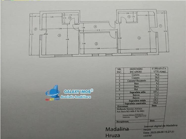 Dobrogeanu Gherea Mansarda 3 camere 130 mp - 2