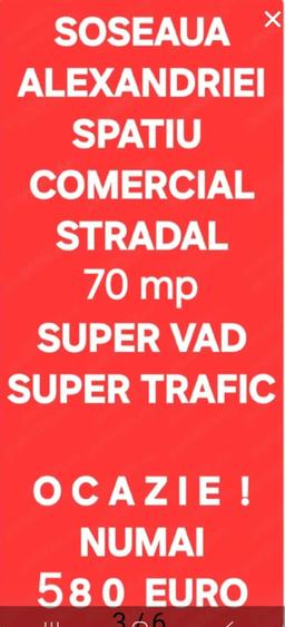 Sos.Alexandriei Spatiu Stradal 70mp Grup sanitar AC La Cheie Super Vad Super Trafic Super Pozitie - 5