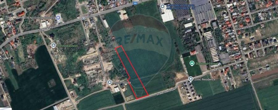 Teren Intravilan de vanzare 21000 mp Balotesti Central Soseaua Unirii - 1